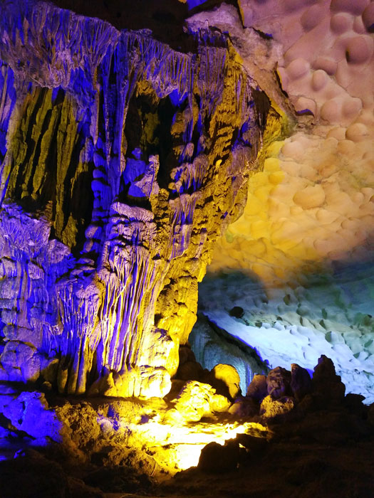Beautiful stalagmite in Trinh Nu Cave